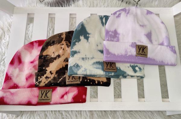 Čepice dospělá zimní batika Fialová YK Collection