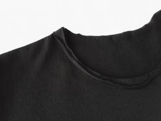 Černé dlouhé tričko kárované