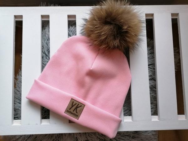 Čepice dospělá zimní Růžová YK Collection