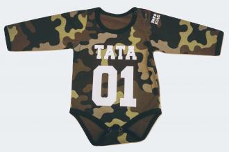 Vojenské camo body dlouhý rukáv s nápisem TATA