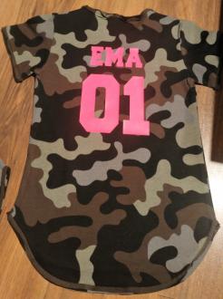 Vojenské dlouhé camo triko, ZDARMA volba vlastního jména a čísla